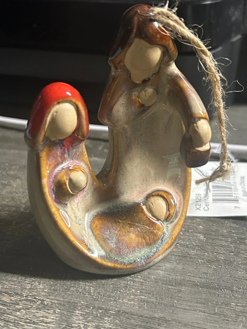 Nativity Ornament - Mary Joseph Jesus‎ Glazed Christmas Tree Ornament Christmas